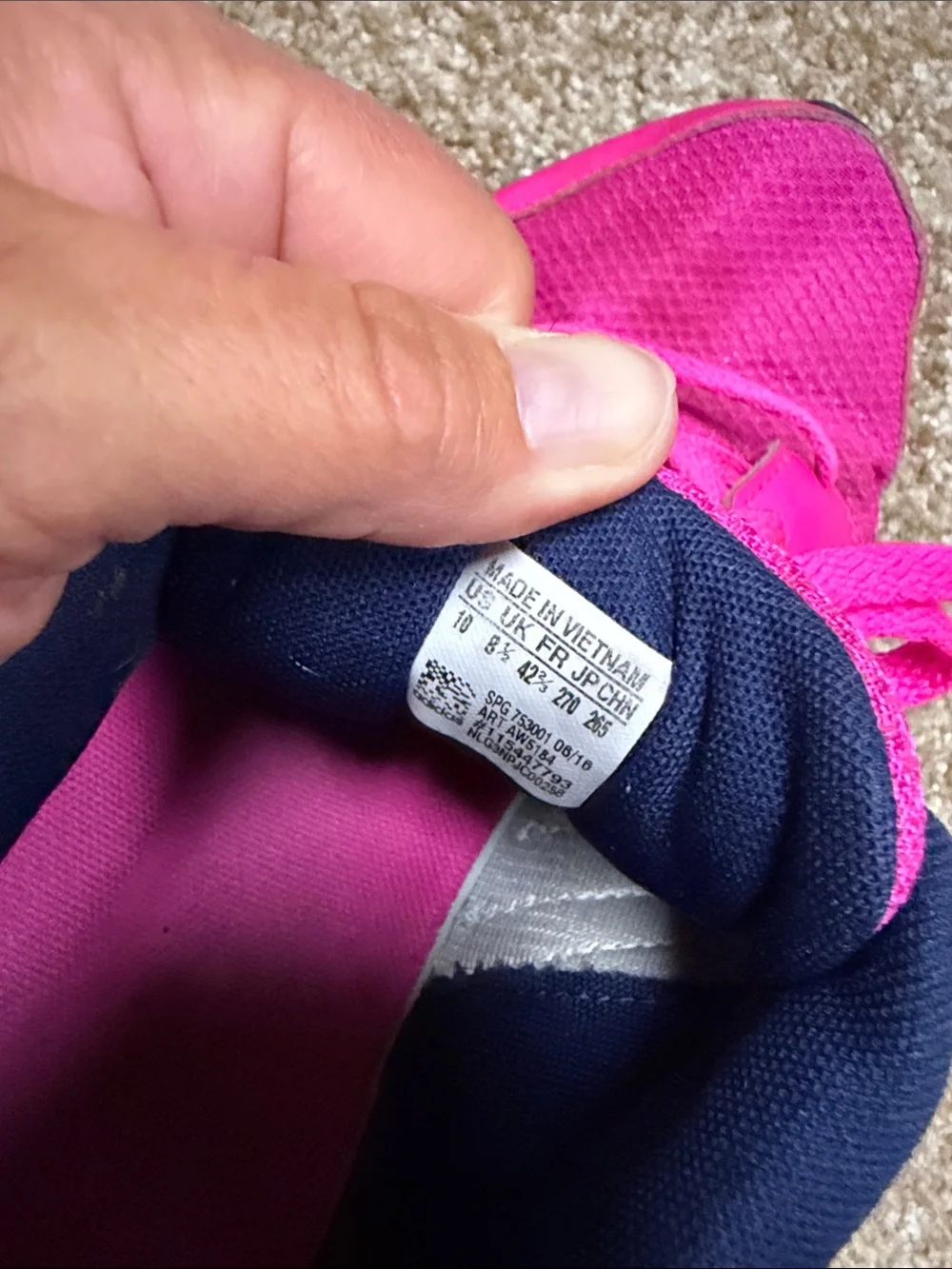 adidas Women’s Hot Pink Athletic Sneakers with Silver Stripes